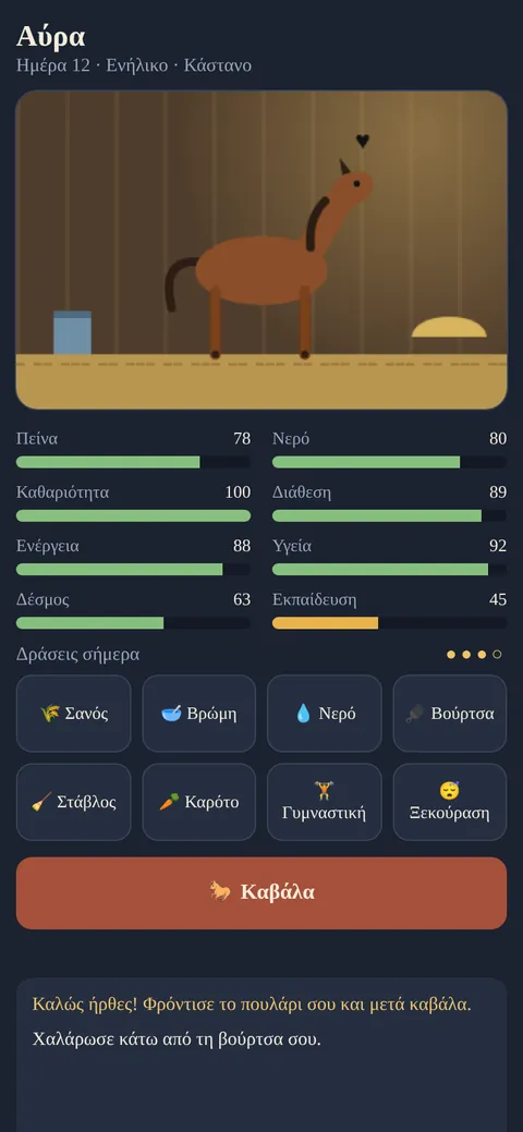 My Little Horse, οθόνη 2